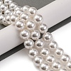 Baking Paint Pearlized Glass Pearl Round Bead Strands X-PEAR-H019-02E-04-2