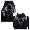 1Pc Polyester & Rhinestone Sexy Shoulder Bra Body Chain AJEW-WR0002-65-4