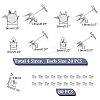 Unicraftale 80Pcs 4 Style 304 Stainless Steel Flat Round Stud Earring Settings STAS-UN0050-44-3