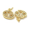 Rack Plating Brass Micro Pave Cubic Zirconia Pendants KK-K386-02J-G-2