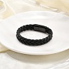 Ion Plating(IP) Braided Microfiber Leather Cord Bracelets for Men BJEW-Z081-13EB-02-1