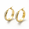 Crystal Rhinestone Hoop Earrings EJEW-M214-16B-G-2