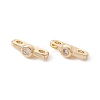 Rack Plating Brass Pave Clear Cubic Zirconia Connector Charms LS-KK-G433-04LG-2