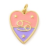 Brass Enamel Pendants KK-Z077-01G-07-1