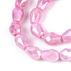 Anti-Tarnish Electroplate Glass Beads Strands GLAA-T025-13A-06-3