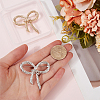 2Pcs 2 Colors Bowknot Alloy Brooches JEWB-GF0001-40-3