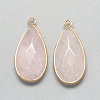 Natural Rose Quartz Pendants X-G-S221-14G-1