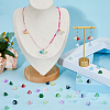 200Pcs 20 Colors Glass Gradient Color Bead Caps GLAA-HS0001-03-6