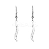 304 Stainless Steel Spine Dangle Earrings WC7930-1-1