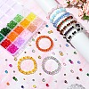 Rondelle Glass & Alloy Rhinestone Spacer Beads Jewelry Making Findings Kits DIY-YW0011-13-5