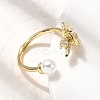 Brass Micro Pave Cubic Zirconia Cuff Rings RJEW-P166-03G-01-3