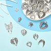 100Pcs 10 Styles Tibetan Style Alloy Charms TIBEP-CJ0002-42-5