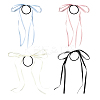 4Pcs 4 Colors Satin Hair Ties OHAR-GO0001-15-1