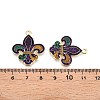 Carnival/Mardi Gras Theme Alloy Enamel & Glitter Powder Pendants LS-ENAM-T020-53D-RS-3
