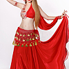 Alloy Coin Tassel Cloth Chain Belts for Dancer DIY-WH0888-880A-6