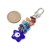 Blue Evil Eye Lampwork Pendant Decooration HJEW-JM01969-02-3