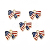 American Flag Style Alloy Enamel Pendants ENAM-M046-09G-3