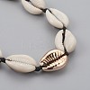 Adjustable Cowrie Shell Beaded Necklaces NJEW-JN02278-3