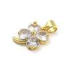 Rack Plating Brass Pave Cubic Zirconia Charms KK-G513-09G-2