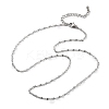 2MM 304 Stainless Steel Textured Dapped Chain Necklaces NJEW-T016-14P-4