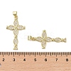 Brass Micro Pave Clear Cubic Zirconia Pendants KK-H466-09G-01-3