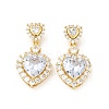 Brass Cubic Zirconia Pendants KK-H441-42D-G-2