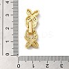 Rack Plating Brass Micro Pave Clear Cubic Zirconia Fold Over Clasps KK-E084-03G-3