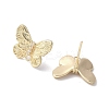 Butterfly Brass Rhinestone Stud Earring Findings for Women LS-EJEW-V002-03G-2