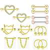 316L Surgical Stainless Steel Nipple Rings Set WGB1007-02-1