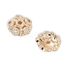 Rack Plating Brass Cubic Zirconia Bead Cap KK-A183-74G-1