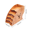 5-Slot Assemble Deer Wooden Desktop Paper Organizer File Holder ODIS-WH0026-28-2
