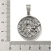 316 Surgical Stainless Steel Pendants STAS-E212-74AS-3