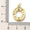 Brass Micro Pave Clear Cubic Zirconia Pendants KK-G521-01G-O-3