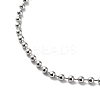 Non-Tarnish 304 Stainless Steel Ball Chain Necklace LS-NJEW-D045-03P-2
