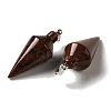 Natural Mahogany Obsidian Pendants G-Z055-02P-04-2