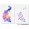 2Pcs PET Hollow Out Drawing Painting Stencils DIY-MA0005-56A-1