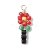 Glass Seed Beaded Pendants PALLOY-JF02992-2