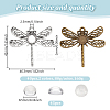 Tibetan Style Alloy Pendant Cabochon Settings with Transparent Glass Cabochons DIY-GO0002-31B-2