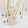 Real 18K Gold Plated 201 Stainless Steel Pendant Necklaces CP2918-2-2
