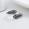 Brass Micro Pave Cubic Zirconia Cuff Open Rings WG32C77-01-4