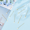 40Pcs Rack Plating Brass Curb Chain Extender KK-DC0004-26-4