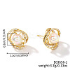 French Romantic Fashion Brass Rhinestone Stud Earrings ZC4783-1-1
