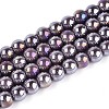 Electroplate Opaque Glass Beads Strands LS-GLAA-T032-P6mm-AB15-1