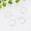 Brass Clip-on Hoop Earring Findings LS-X-KK-P102-01S-5