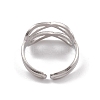 Non-Tarnish 304 Stainless Steel Cuff Rings RJEW-G285-40P-3