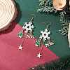 Alloy Enamel Dangle Earrings EJEW-TA00727-1