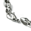 304 Stainless Steel Rhombus Link Chain Bracelets for Women Men BJEW-C063-09AS-3