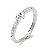 Rack Plating Brass Clear Cubic Zirconia Constellation Adjustable Rings for Women RJEW-S407-08P-01-1