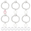 304 Stainless Steel & Alloy Chains Double Layer Multi-strand Bracelet with Blank Dome Charms DIY Making Kit BJEW-UN00001-1
