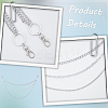 1Pc Alloy Twisted Chain 3 Layered Chain Belts for Women Men AJEW-CY0002-25P-6